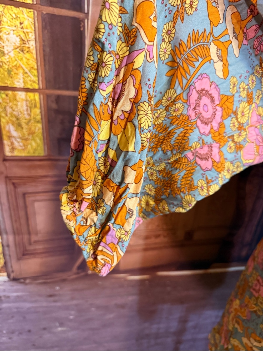 Rusttydustty 3XL Floral V-Neck Dress Flowy Boho Western Hippy Cute Comfy - Picture 6 of 17
